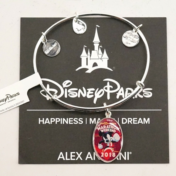 Alex and Ani Disney 2018 Walt Disney World Marathon Weekend Charm Bangle - Picture 2 of 2